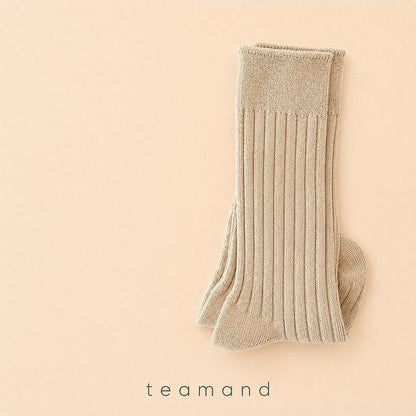 Plain Ribbed Knee Socks [teamand]（2026AW） 6