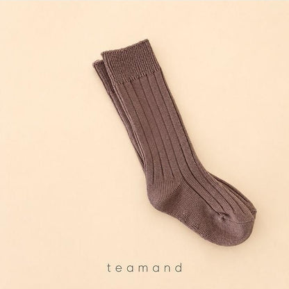 Plain Ribbed Knee Socks [teamand]（2026AW） 7