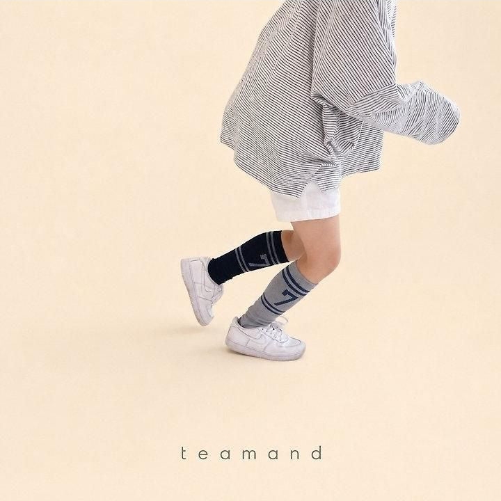 Number Knee Socks Set (Gray Black Set) [teamand]（2026AW） 6