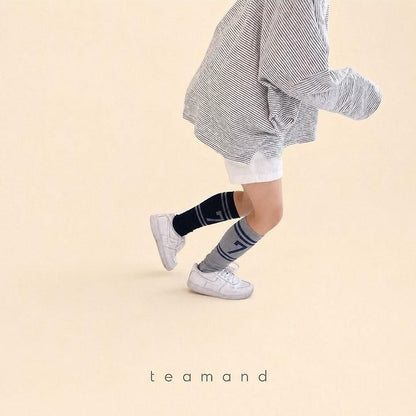 Number Knee Socks Set (Gray Black Set) [teamand]（2026AW） 6