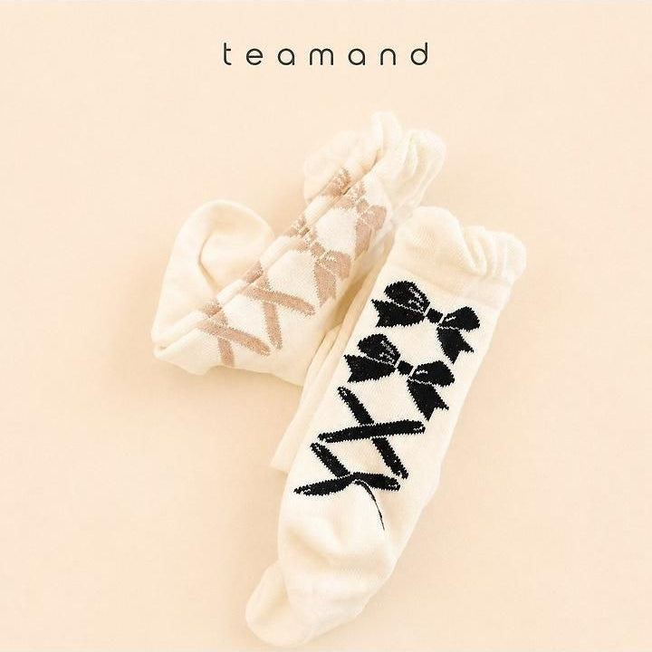Ballet Ribbon Knee Socks Set [teamand]（2026AW） 5