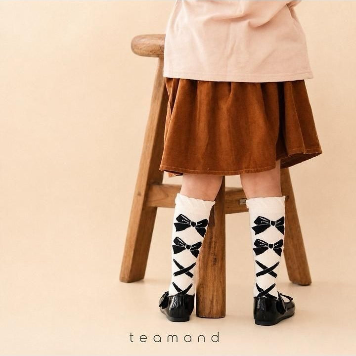 Ballet Ribbon Knee Socks Set [teamand]（2026AW） 7