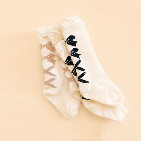 Ballet Ribbon Knee Socks Set [teamand]（2026AW） 1