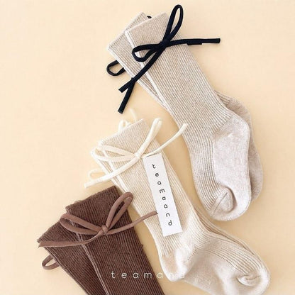 Bonbon Ribbon Knee Socks [teamand]（2026AW） 2