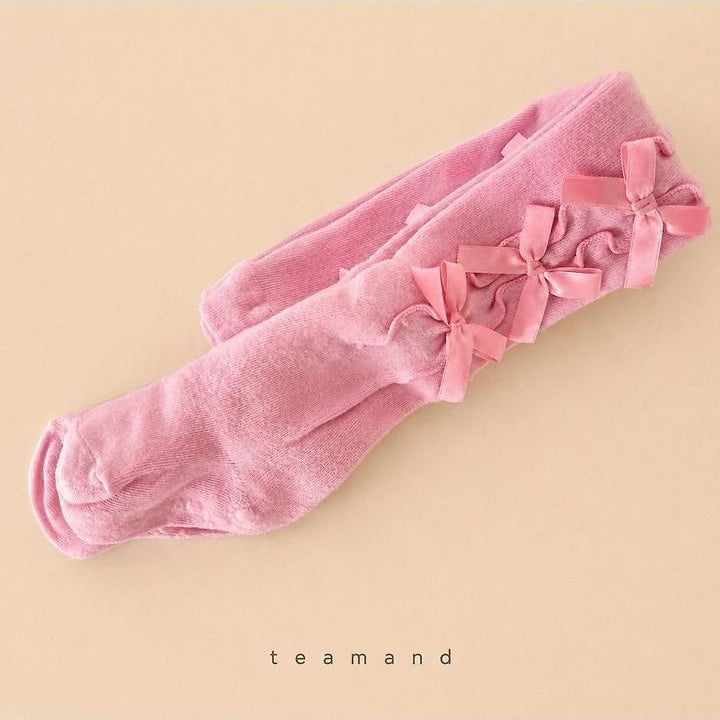 Ribbon Tights (Navy, No 7-8y) [teamand]（2026AW） 5