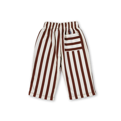 Organic French Terry Striped Pants - Maroon [GROWN](26SS)drop1 2