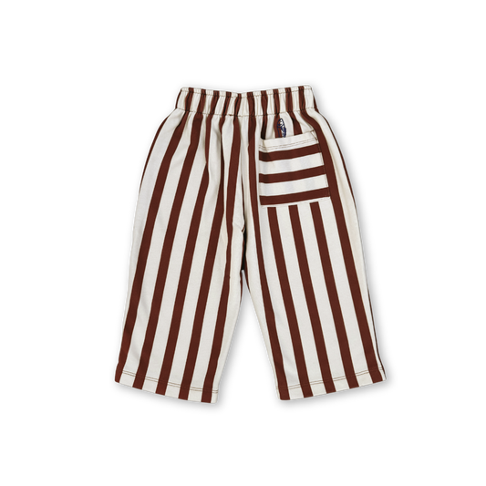 Organic French Terry Striped Pants - Maroon [GROWN](26SS)drop1 2