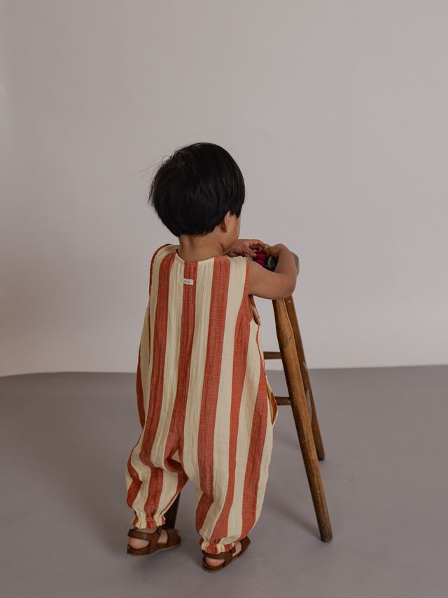 Tomato Stripes Jumpsuit [organic zoo] (26SS)