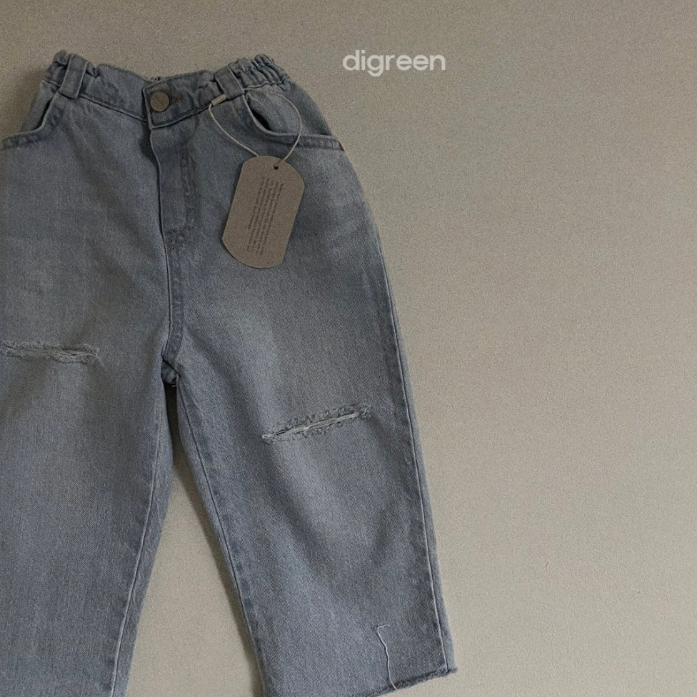 ice cutting denim pants / light blue [digreen]