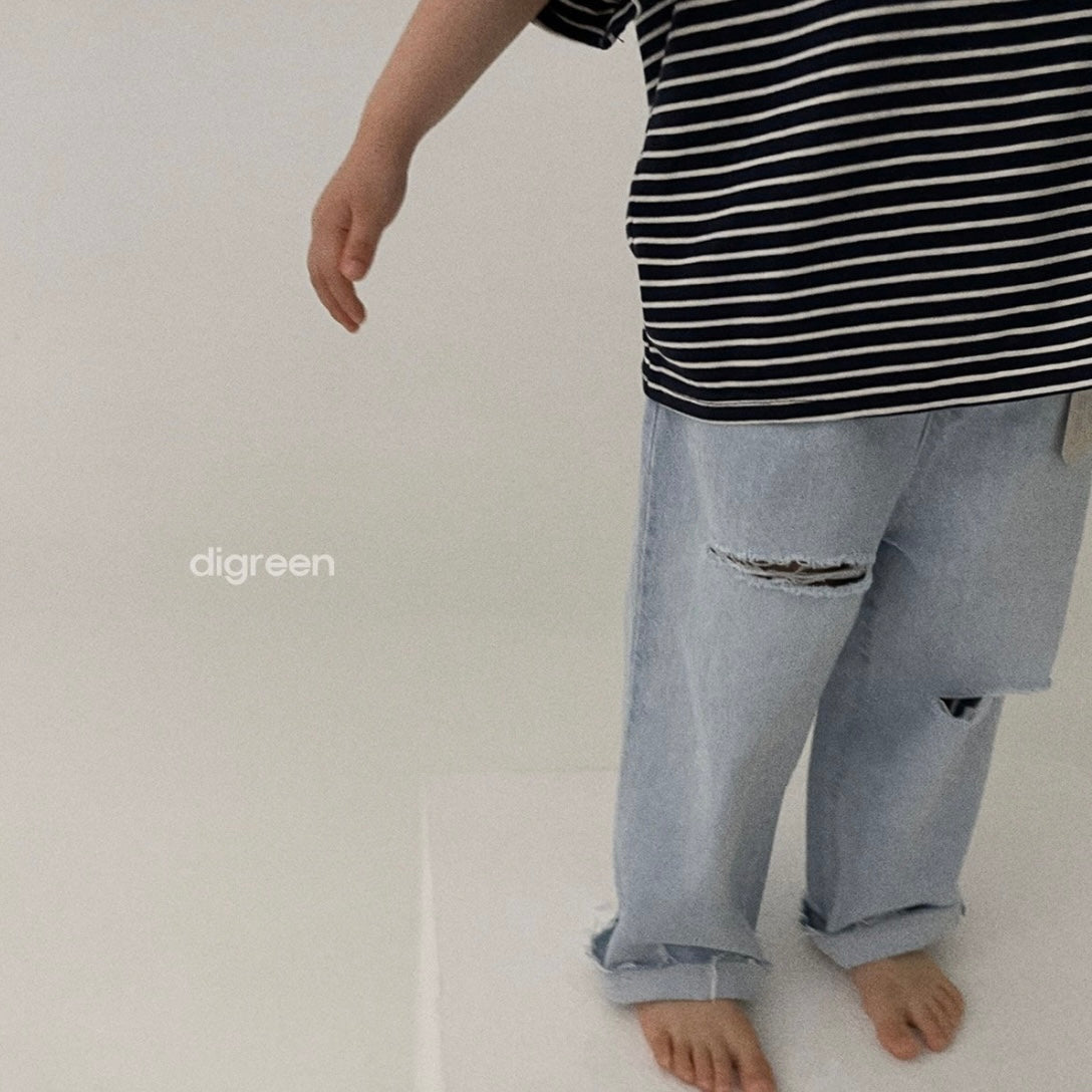 ice cutting denim pants / light blue [digreen]