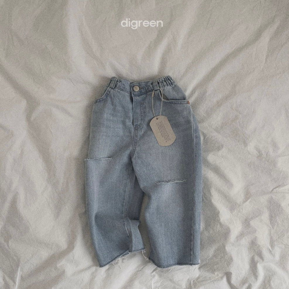 ice cutting denim pants / light blue [digreen]