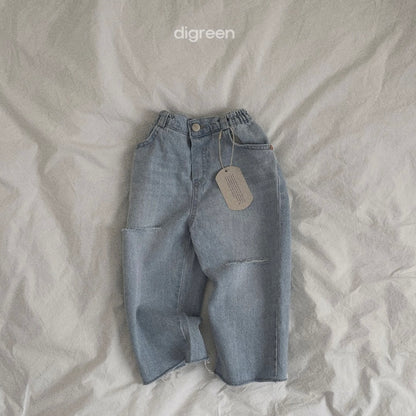 ice cutting denim pants / light blue [digreen]