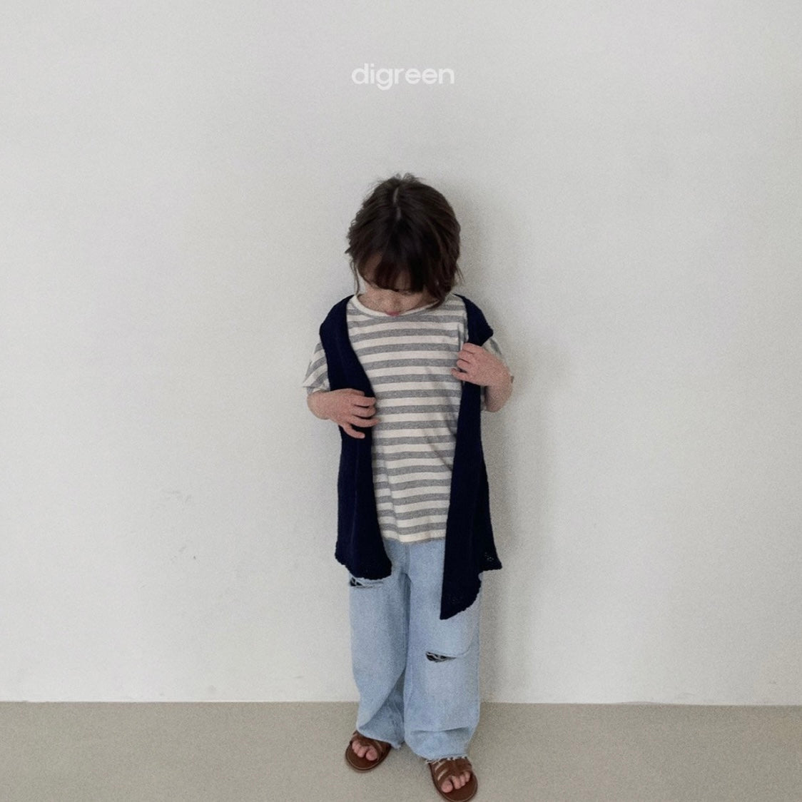ice cutting denim pants / light blue [digreen]
