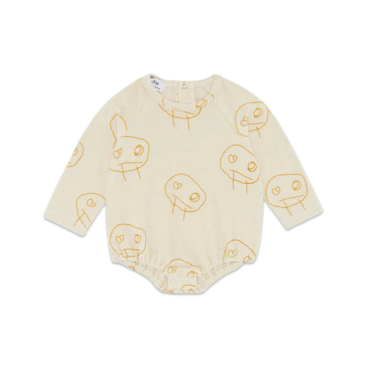 [ANOTHER FOX] FREDS FACE BABY LONG SLEEVE BODYSUIT