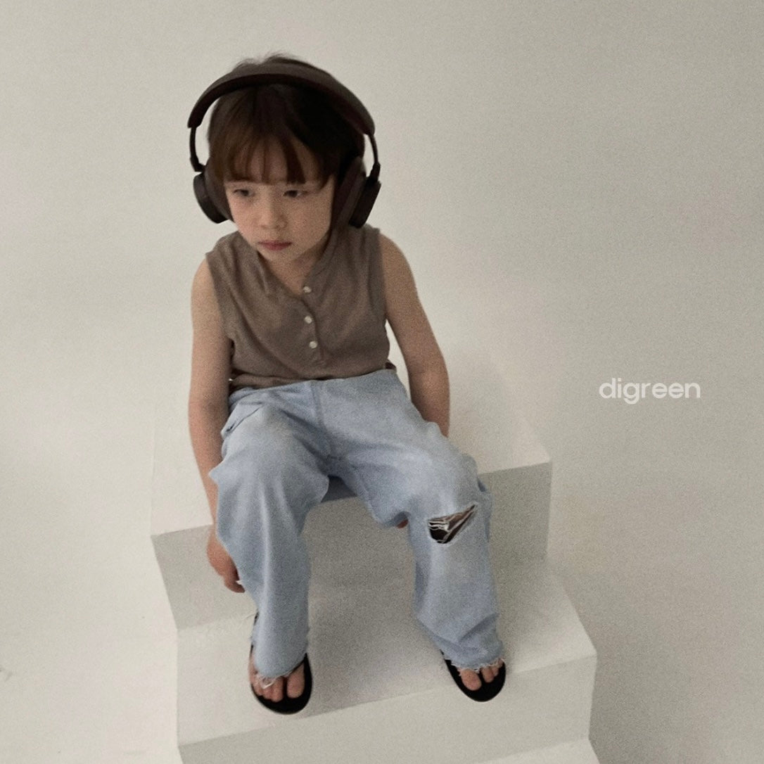 ice cutting denim pants / light blue [digreen]