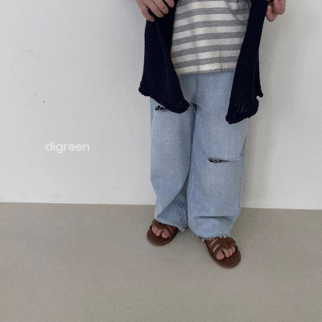 ice cutting denim pants / light blue [digreen]