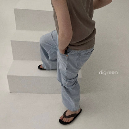 ice cutting denim pants / light blue [digreen]