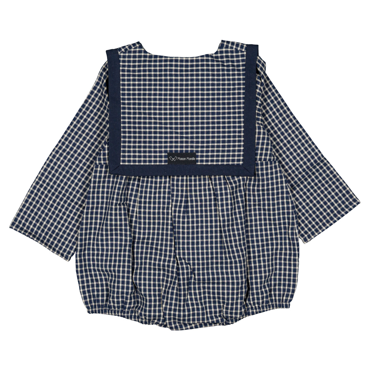 Romper ALMA - blue&ecru check [Maison Marelle](26FW)drop1 18