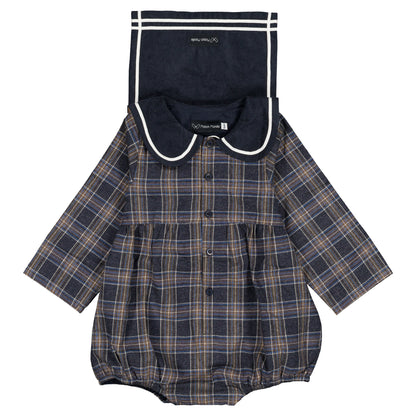 Romper BAC - blue tartan [Maison Marelle](26FW)drop1 7