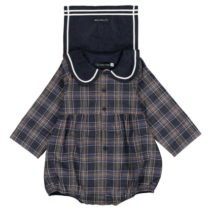Romper BAC - blue tartan [Maison Marelle](26FW)drop1 8