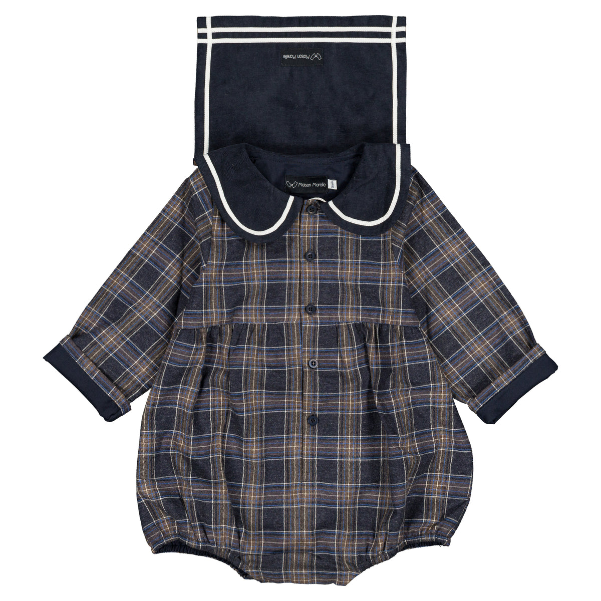 Romper BAC - blue tartan [Maison Marelle](26FW)drop1 9