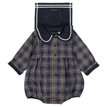 Romper BAC - blue tartan [Maison Marelle](26FW)drop1 9