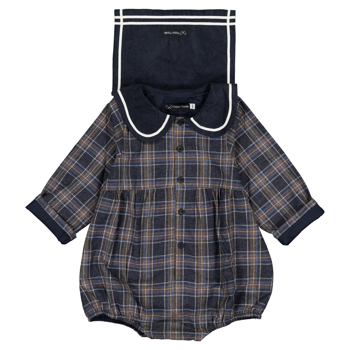 Romper BAC - blue tartan [Maison Marelle](26FW)drop1 10