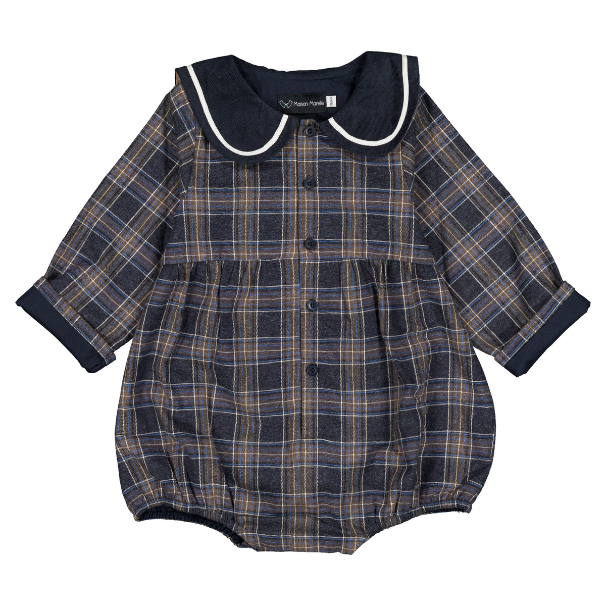 Romper BAC - blue tartan [Maison Marelle](26FW)drop1 12