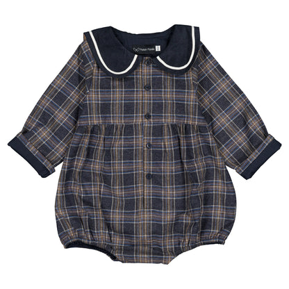 Romper BAC - blue tartan [Maison Marelle](26FW)drop1 12