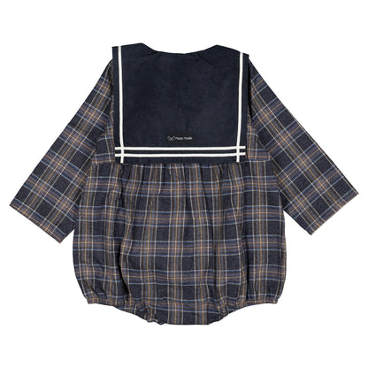 Romper BAC - blue tartan [Maison Marelle](26FW)drop1 13