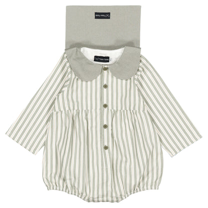 Romper BAC - sauge stripes [Maison Marelle](26FW)drop1 2