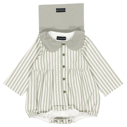 Romper BAC - sauge stripes [Maison Marelle](26FW)drop1 3