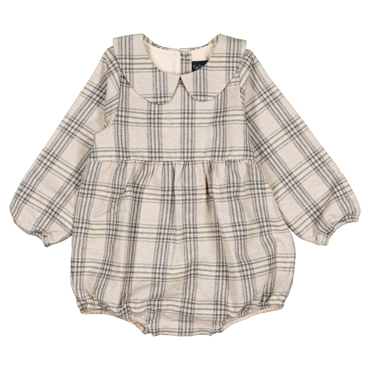 Romper BASILE - beige tartan [Maison Marelle](26FW)drop1 6