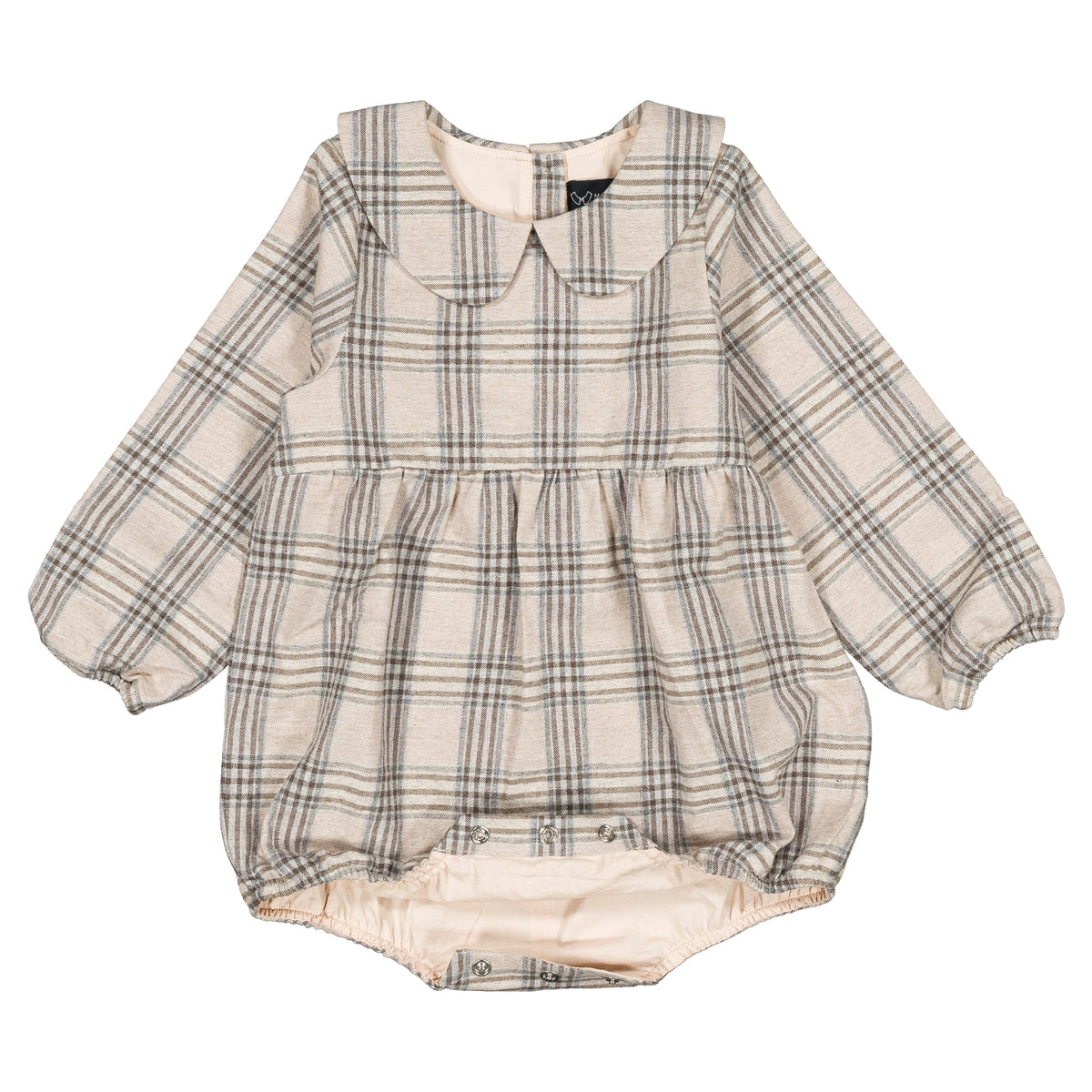 Romper BASILE - beige tartan [Maison Marelle](26FW)drop1 7