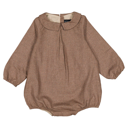 Romper BATIGNOLLES - brown houndstooth [Maison Marelle](26FW)drop1 5