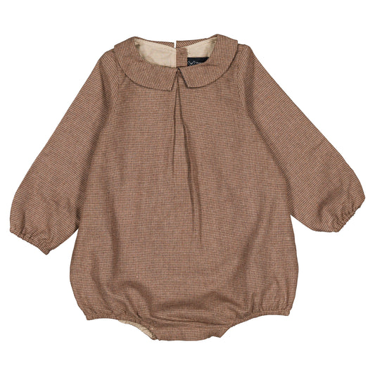 Romper BATIGNOLLES - brown houndstooth [Maison Marelle](26FW)drop1 5