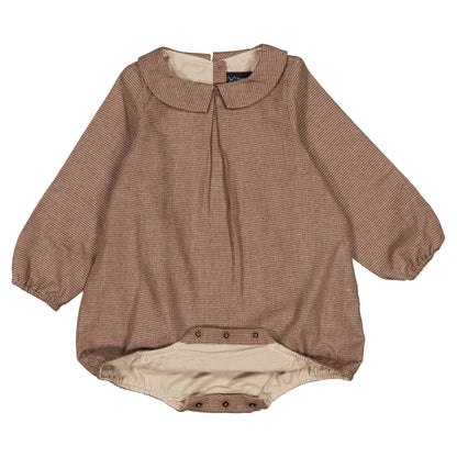 Romper BATIGNOLLES - brown houndstooth [Maison Marelle](26FW)drop1 6