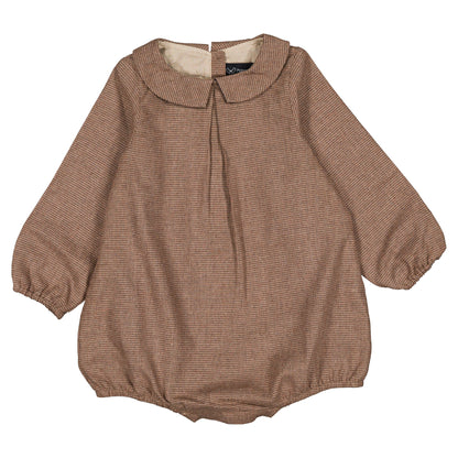 Romper BATIGNOLLES - brown houndstooth [Maison Marelle](26FW)drop1 7