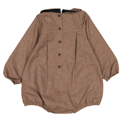 Romper BATIGNOLLES - brown houndstooth [Maison Marelle](26FW)drop1 8