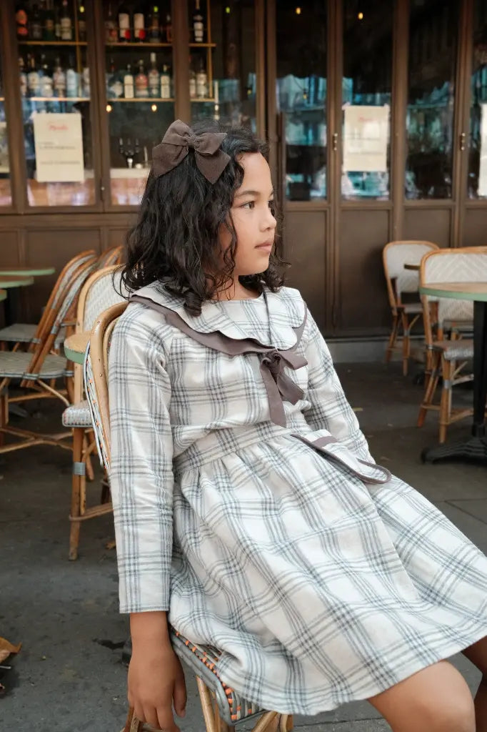 Blouse BERRI - beige tartan [Maison Marelle](26FW)drop1 6
