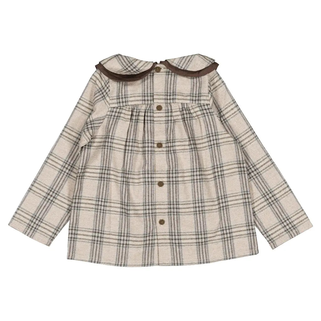 Blouse BERRI - beige tartan [Maison Marelle](26FW)drop1 8