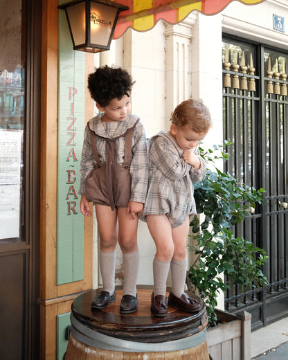 Romper CADET - beige tartan [Maison Marelle](26FW)drop1 1