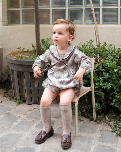 Romper CADET - beige tartan [Maison Marelle](26FW)drop1 3