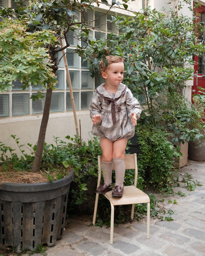 Romper CADET - beige tartan [Maison Marelle](26FW)drop1 6