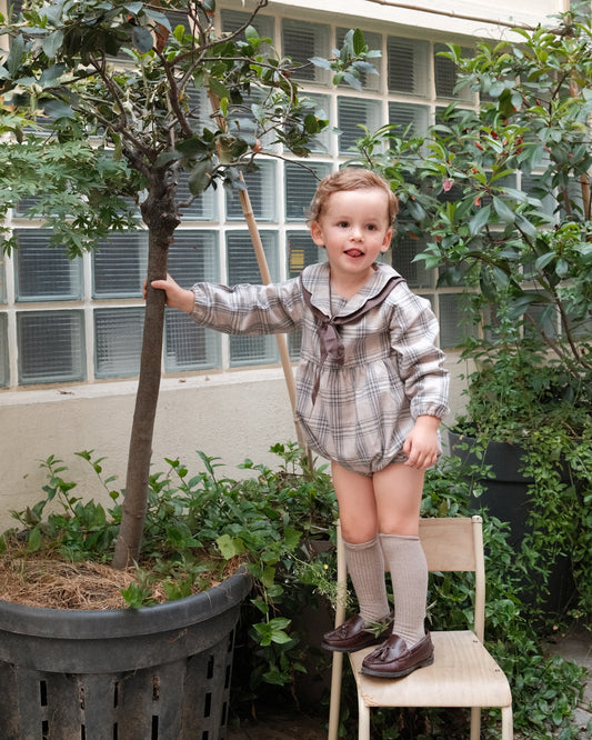 Romper CADET - beige tartan [Maison Marelle](26FW)drop1 8