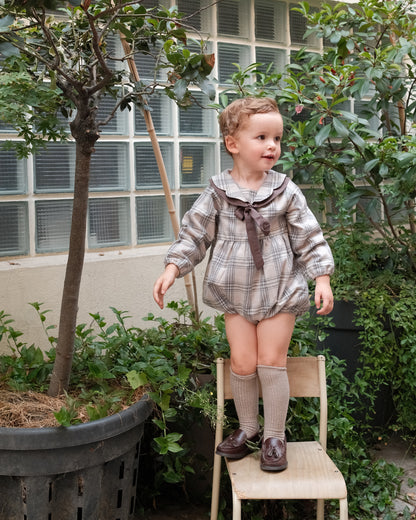Romper CADET - beige tartan [Maison Marelle](26FW)drop1 9
