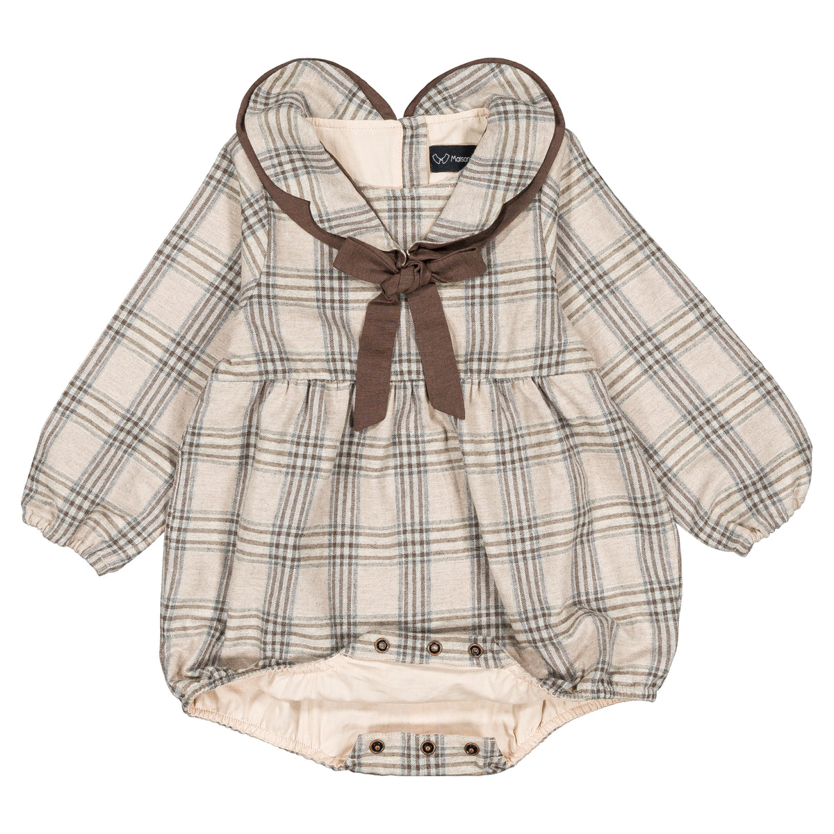 Romper CADET - beige tartan [Maison Marelle](26FW)drop1 12