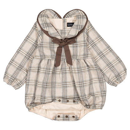 Romper CADET - beige tartan [Maison Marelle](26FW)drop1 12