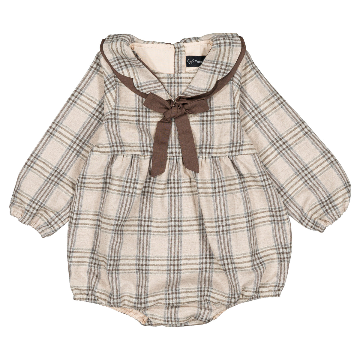 Romper CADET - beige tartan [Maison Marelle](26FW)drop1 13
