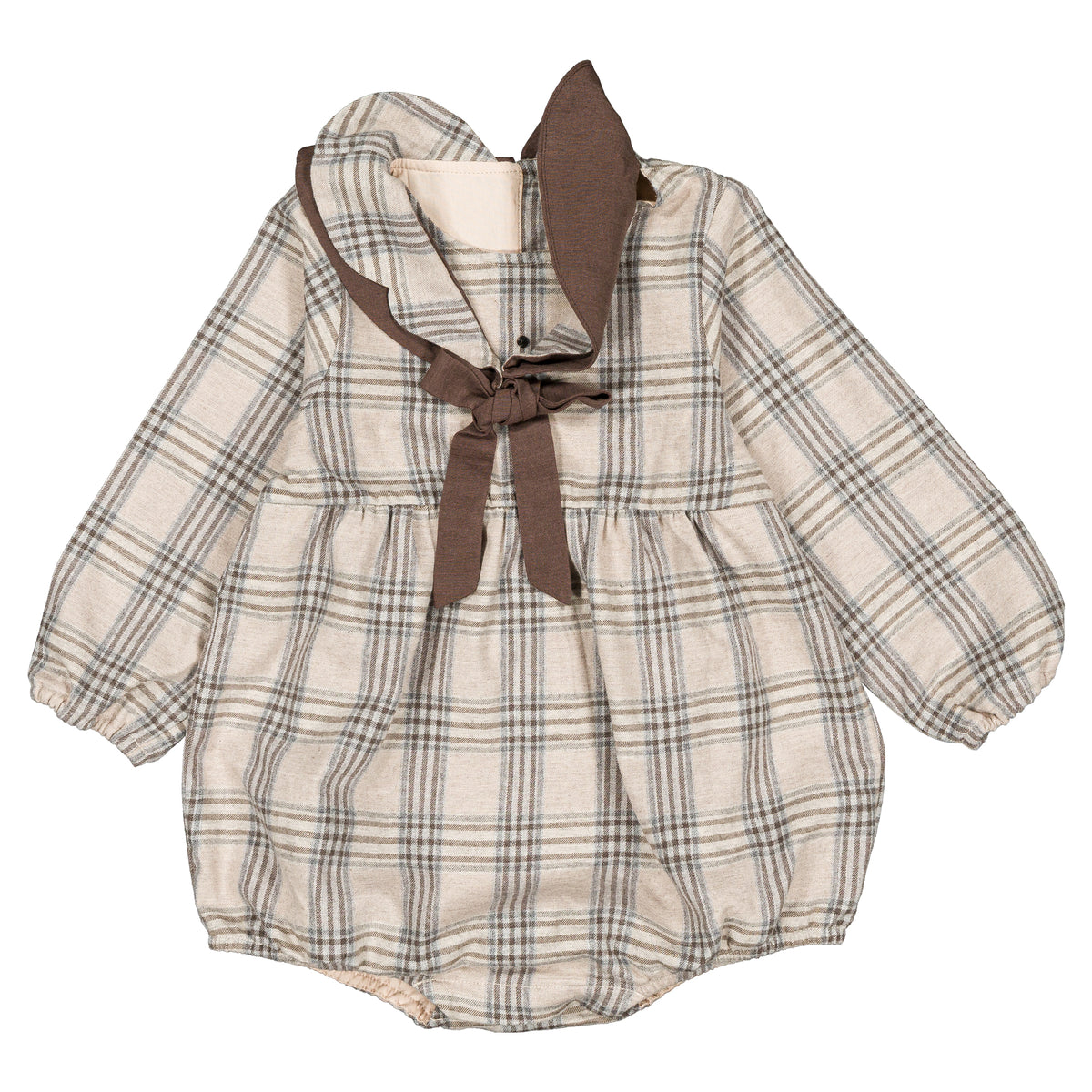 Romper CADET - beige tartan [Maison Marelle](26FW)drop1 14